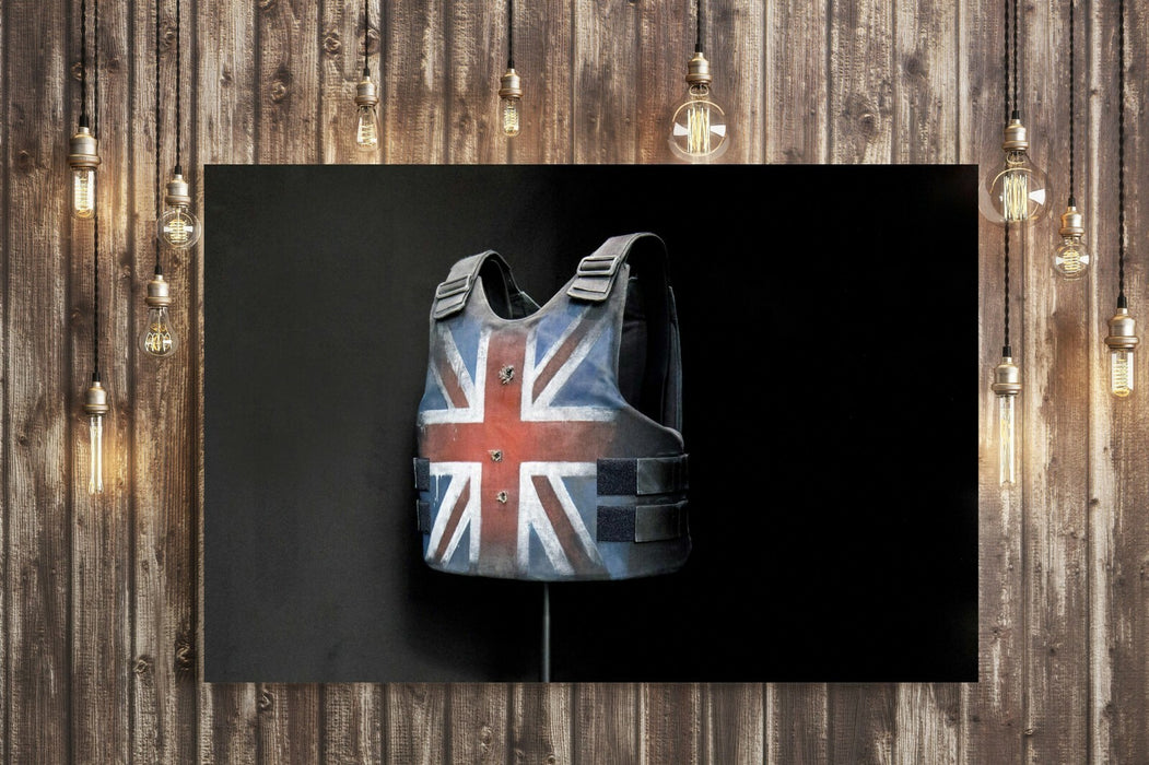 BANKSY STORMZY STAB VEST UNION JACK CANVAS WALL ART PRINT ARTWORK GRAFFITI