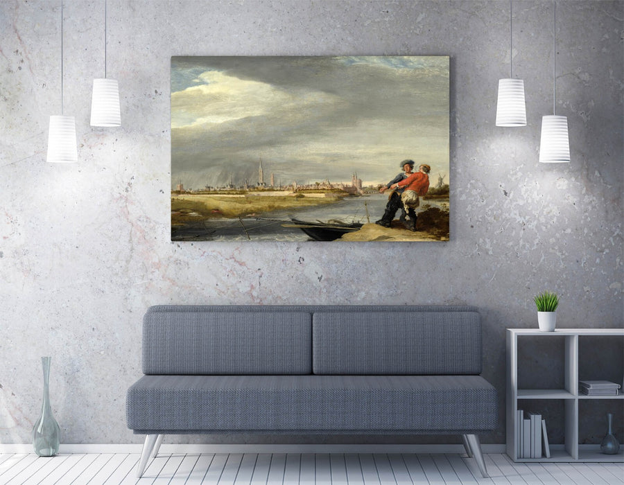DIRK HARDENSTEIN, HAULING THE NET -CANVAS WALL ARTWORK PIC PRINT