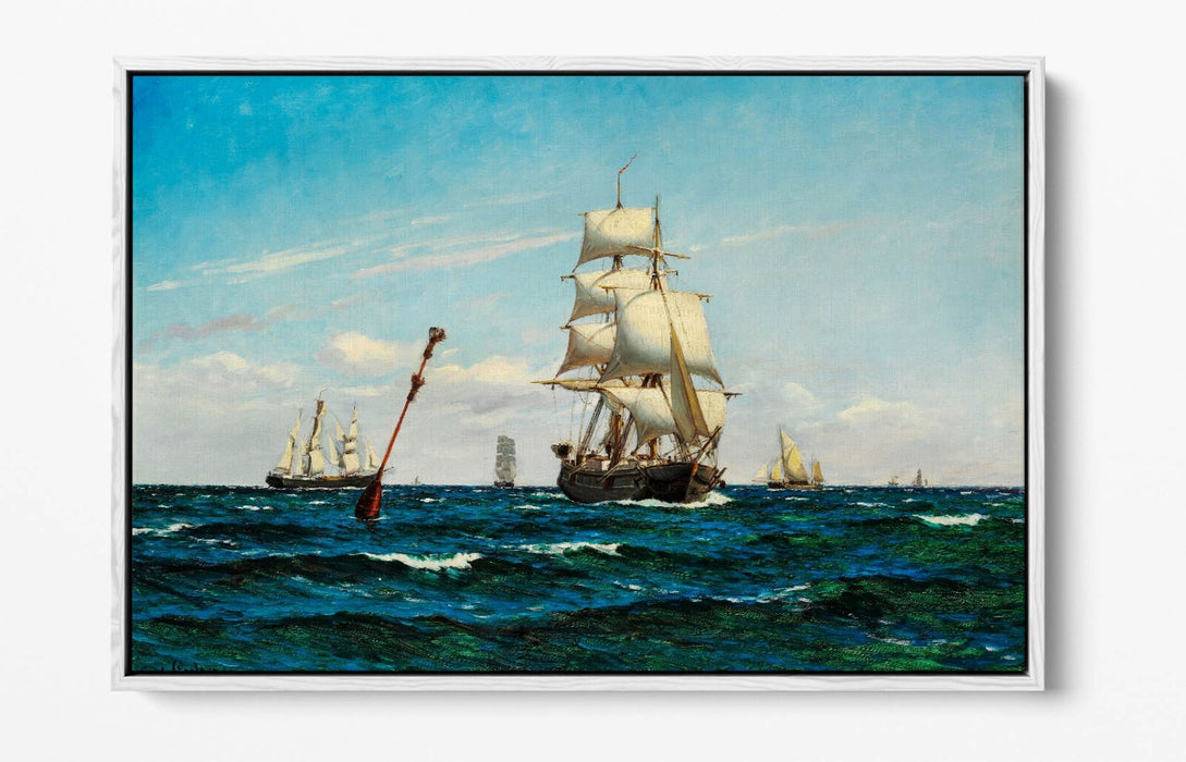 Canvas Wall Art – Sailing Ships Float Effect on Premium MDF Frame Print