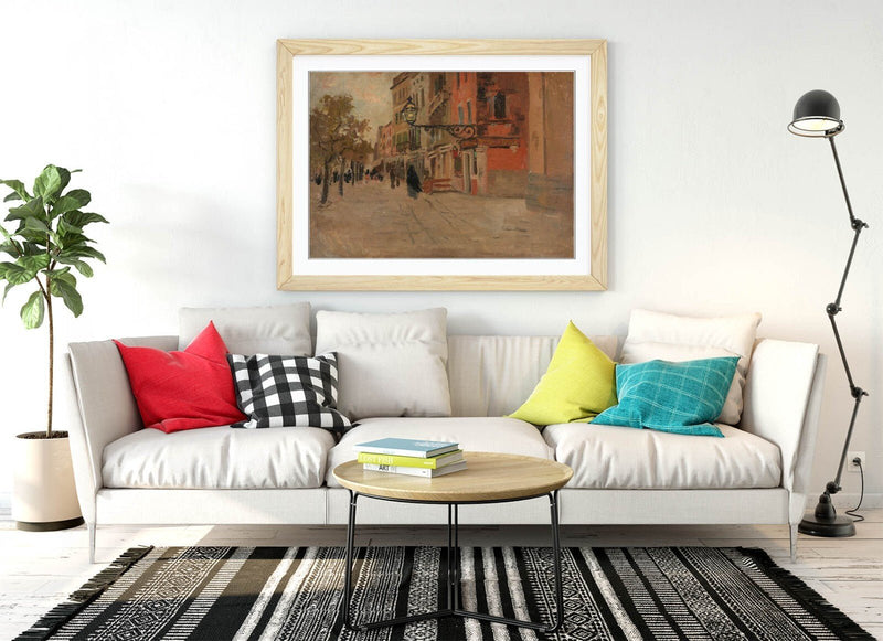 Framed Wall Art - Frits Thaulow Street In Venice Classic Poster Print UK