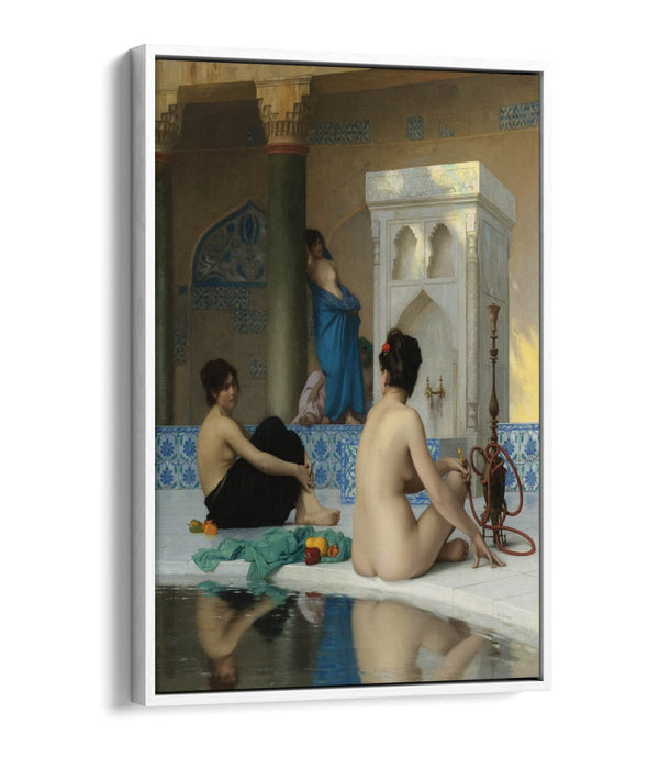 JEAN-LEON GEROME, AFTER THE BATH -FLOAT EFFECT CANVAS WALL ART PRINT