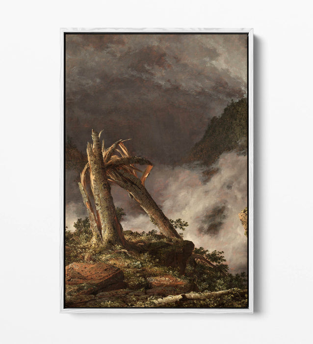 Canvas Wall Art Print | Mountain Storm Painting On Premium Float Effect Canvas
