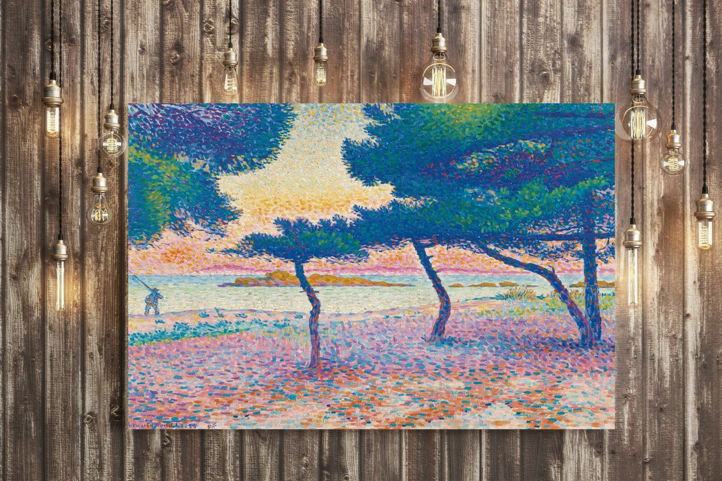 CANVAS WALL ART ARTWORK FRAMED PRINT Henri Edmond Cross Saint-Clair Beach multi