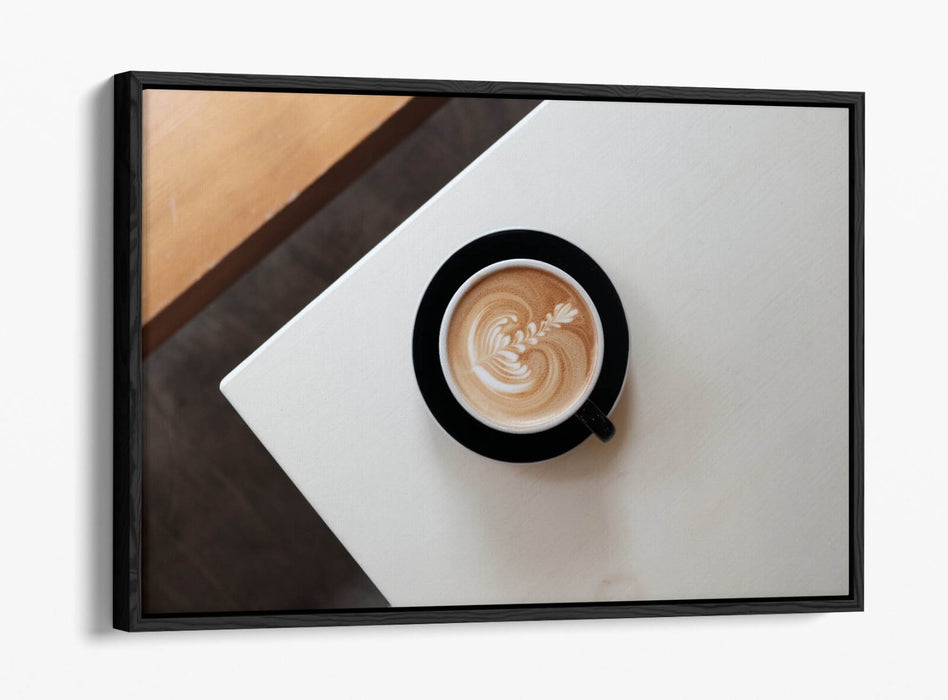 Coffee Mug Wall Art - Float Effect Canvas Print With Premium Frame