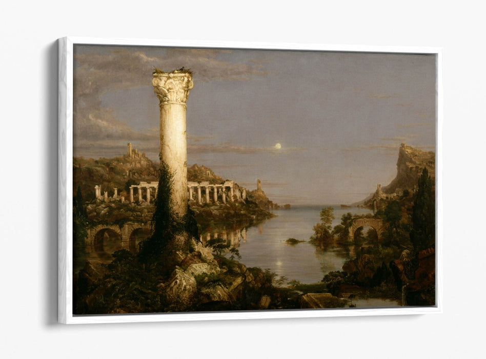 THOMAS COLE, THE COURSE OF EMPIRE: DESOLATION-FLOAT EFFECT CANVAS WALL ART PRINT