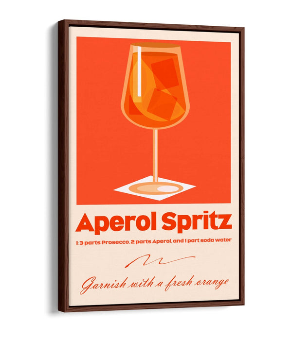 Aperol Spritz Canvas - Vibrant Cocktail Wall Art With Float Effect Print