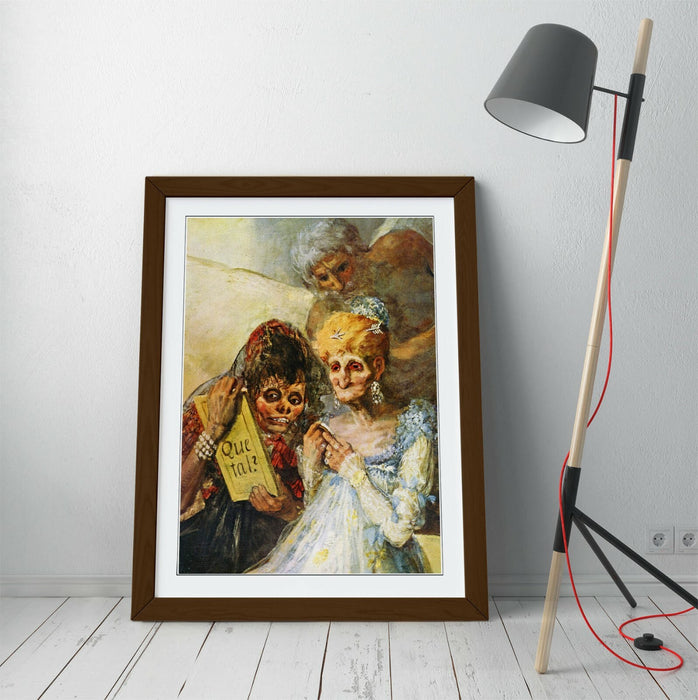 Framed Art Poster - Francisco Goya Wall Art Print With Natural Wood Frame