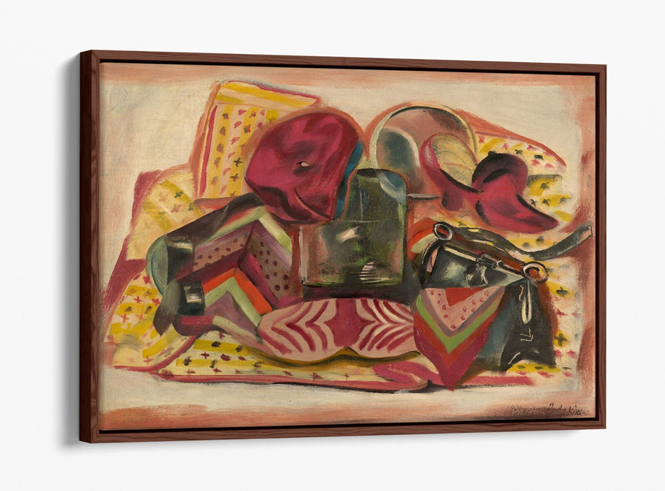 FRANCES HODGKINS, STILL LIFE SELF PORTRAIT -FLOAT EFFECT CANVAS WALL ART PRINT