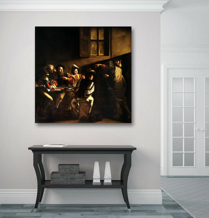 Saint Matthew Canvas Art – Caravaggio Painting Print | Premium Varnish Finish