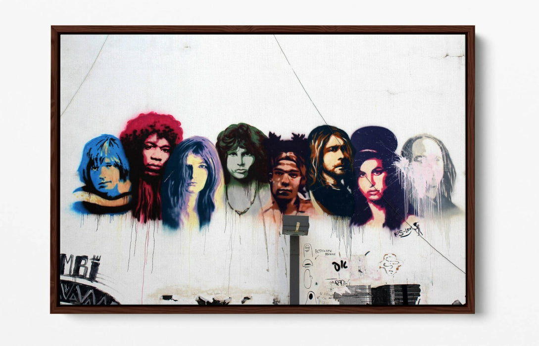 LEGENDS GRAFFITI FLOAT EFFECT CANVAS WALL ART PIC PRINT GRAFFITI- 27 CLUB