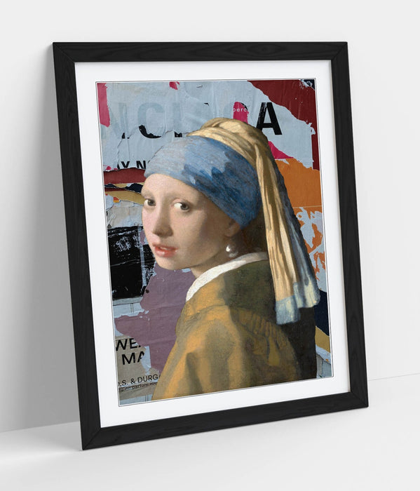 Framed Wall Art Poster – Vermeer Pearl Earring Print | Handmade UK Decor