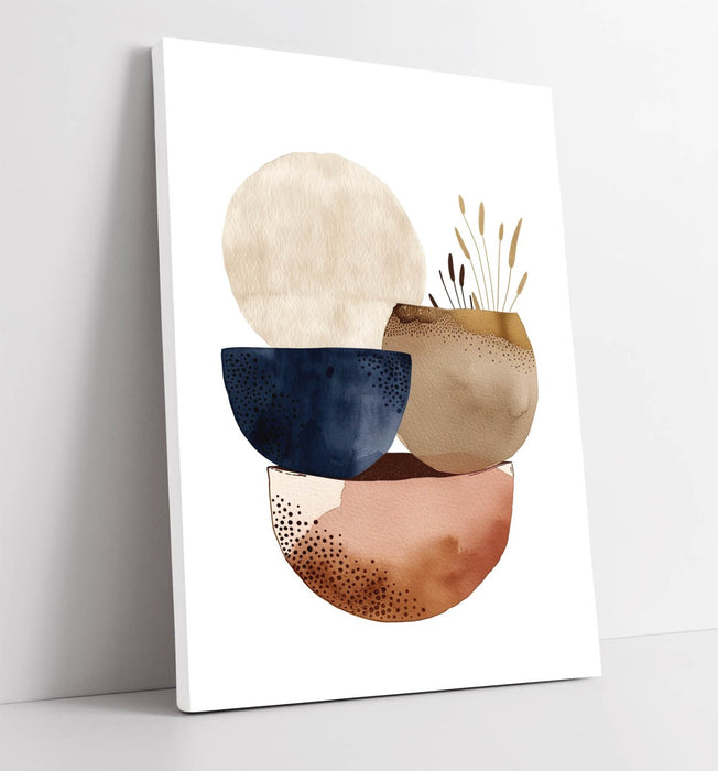 Boho Minimalist Canvas Art - Handmade UK Canvas Wall Art | Premium Varnish Finish