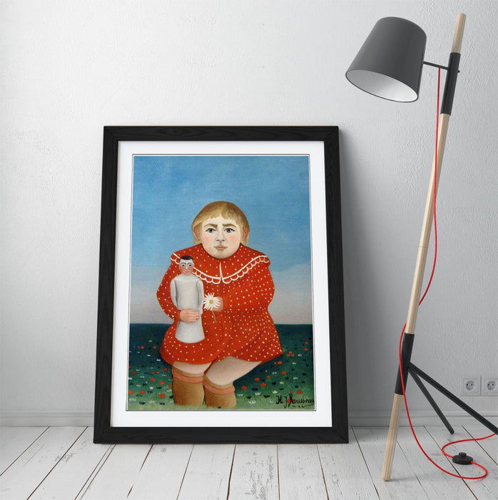 Framed Wall Art Poster - Henri Rousseau Child With Doll Print, UK Handmade Frame