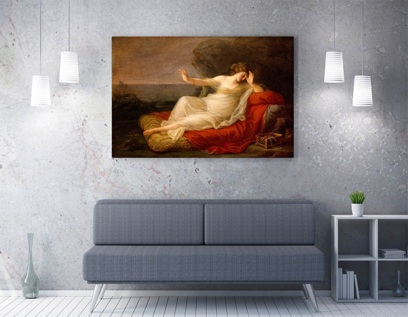 Canvas Wall Art – Angelica Kauffman Ariadne Abandoned Print on Custom Frame
