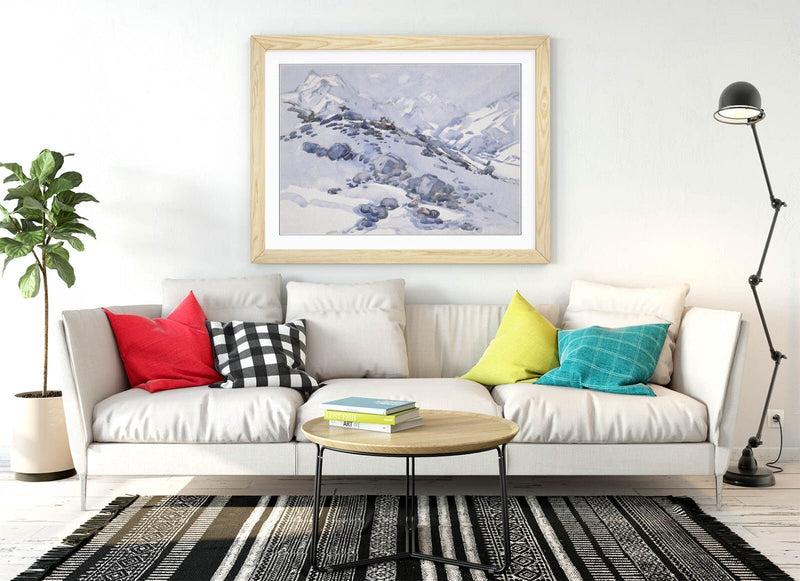 Framed Wall Art - Margaret Stoddart Ball Hut Artwork | Matte Paper Print, UK Made Wood Grain Frame