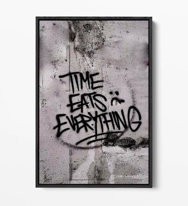 Canvas Wall Art – Graffiti Quote Print With Float Effect Canvas & Premium Frame
