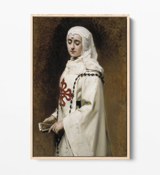 Canvas Wall Art – Raimundo Madrazo Portrait With Float Effect | Handmade UK