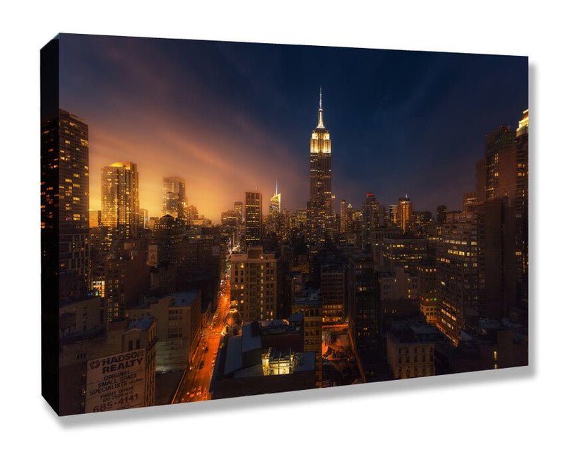 Canvas Wall Art – New York Skyline Cityscape Print | Handmade, Ready to Hang