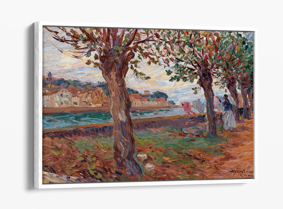 Canvas Wall Art - Charles Garabed Atamian River Landscape Print | Handmade UK