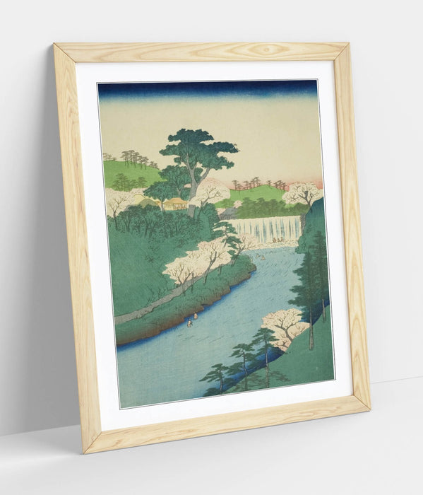 Framed Art Poster - Utagawa Hiroshige Dam On Otonashi River | Handmade UK Frame