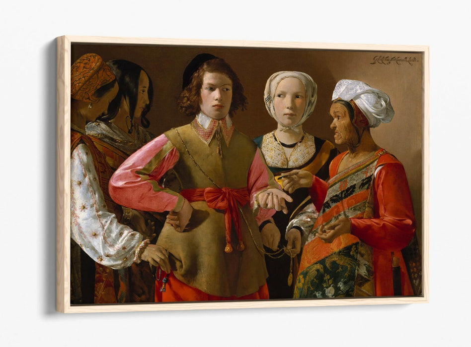 GEORGES DE LA TOUR, THE FORTUNE TELLER -FLOAT EFFECT CANVAS WALL ART PIC PRINT