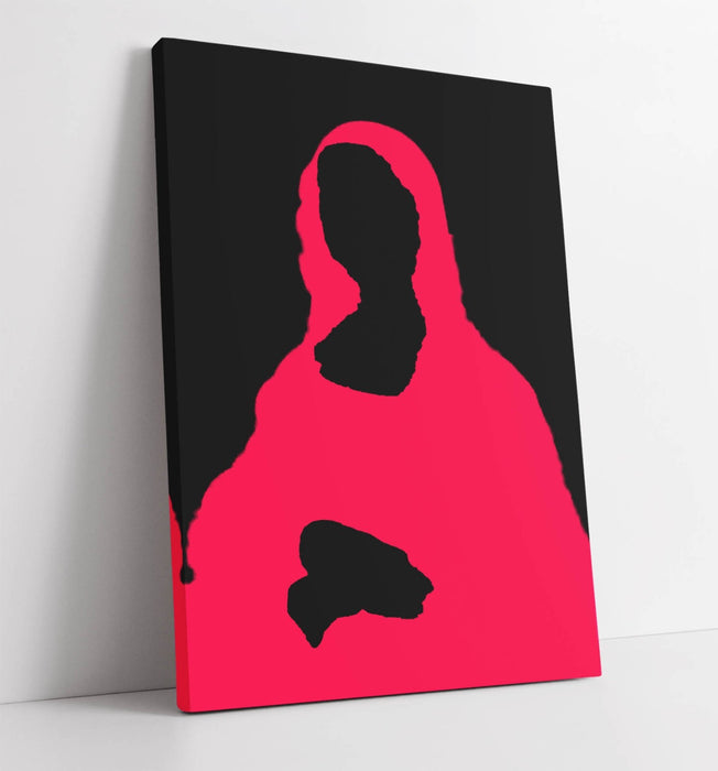 MONA LISA TRENDY MINIMALIST SILHOUETTE POP ART -CANVAS WALL ART PICTURE PRINT