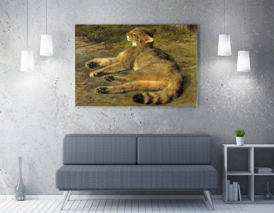 Canvas Wall Art - Rosa Bonheur Wild Cat Canvas Print with Scratch Resistant Finish