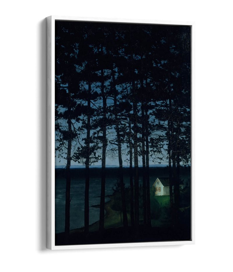 Canvas Wall Art Print - Harald Sohlberg Fisherman's Cottage | Float Effect, Handmade UK