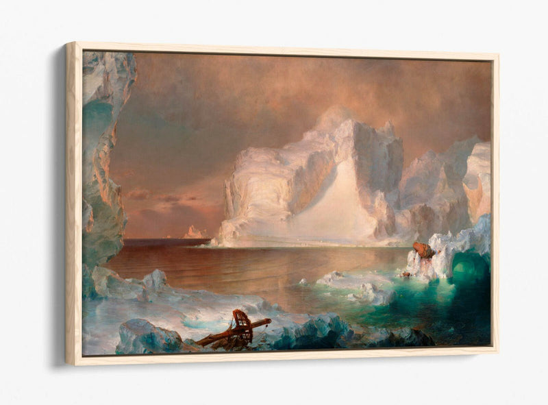 Float Effect Canvas Art - Frederic Edwin Church Icebergs Gallery Style Print
