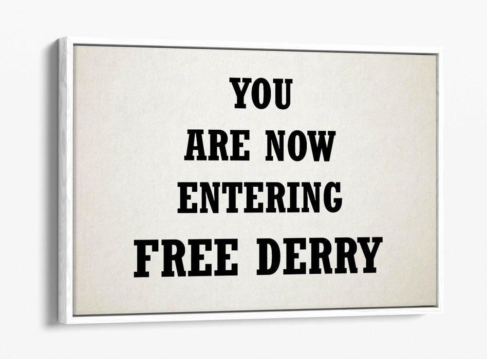 FREE DERRY CORNER, DERRY GIRLS  -FLOAT EFFECT CANVAS ART PRINT