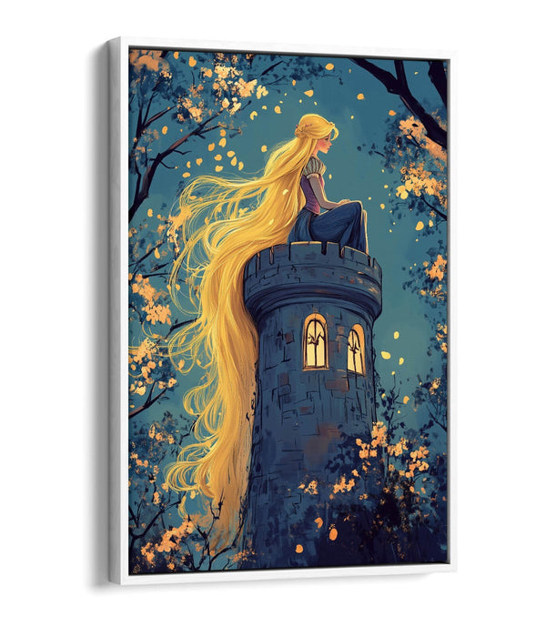 Rapunzel Canvas Art – Float Effect Canvas Wall Art With Long Hair Print