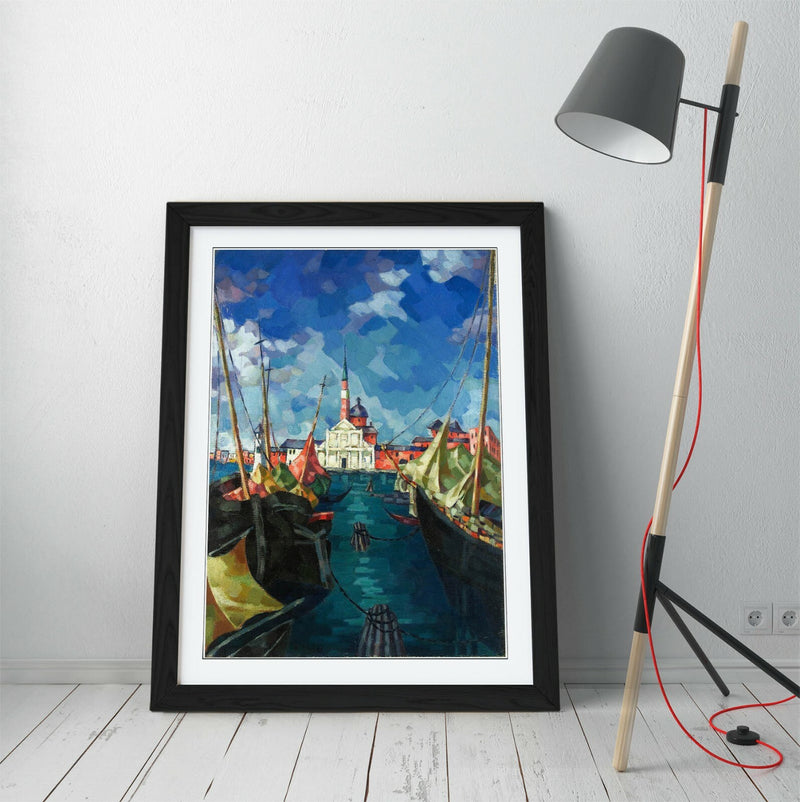 Framed Art Print - Colorful Wall Art With Woodgrain Frame & Matte Paper Print