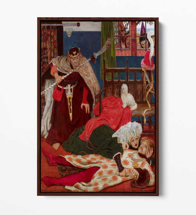 Canvas Wall Art – Ford Madox Brown Death of Sir Tristram | Float Effect Print