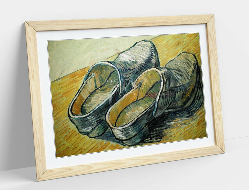 Framed Wall Art - Vincent Van Gogh Print With Wooden Shoes Artwork | Handmade Wall Decor