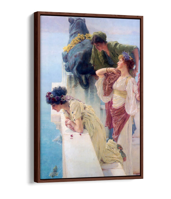 LAWRENCE ALMA TADEMA, A COIGN OF VANTAGE -FLOAT EFFECT CANVAS WALL ART PRINT