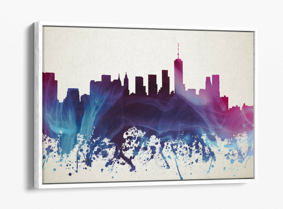 New York City Canvas - Splash Effect Print | Modern Wall Decor On Deep Frame