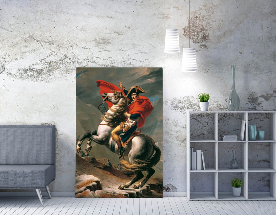 Napoleon Crossing the Alps – Handmade UK Canvas Wall Art Print with MDF Frame