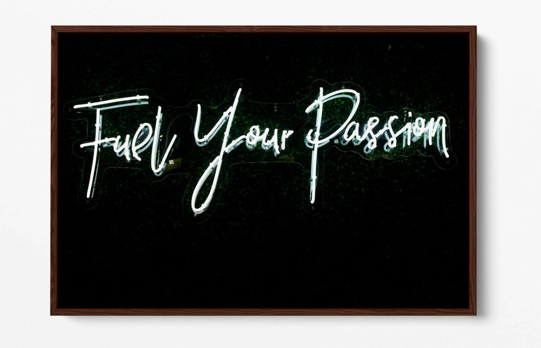 Blue Neon Canvas Art - Float Effect Canvas Wall Decor with Premium Varnish Finish