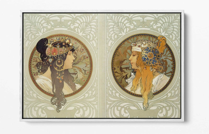 Byzantine Canvas Wall Art - Alphonse Mucha Float Effect Canvas Print - Handmade UK