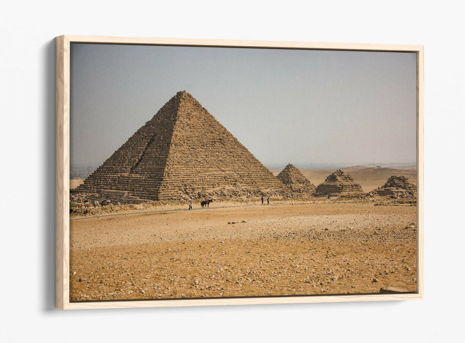 Pyramids Of Giza Canvas - Handmade Egypt Wall Art | Float Effect Print, Ready To Hang