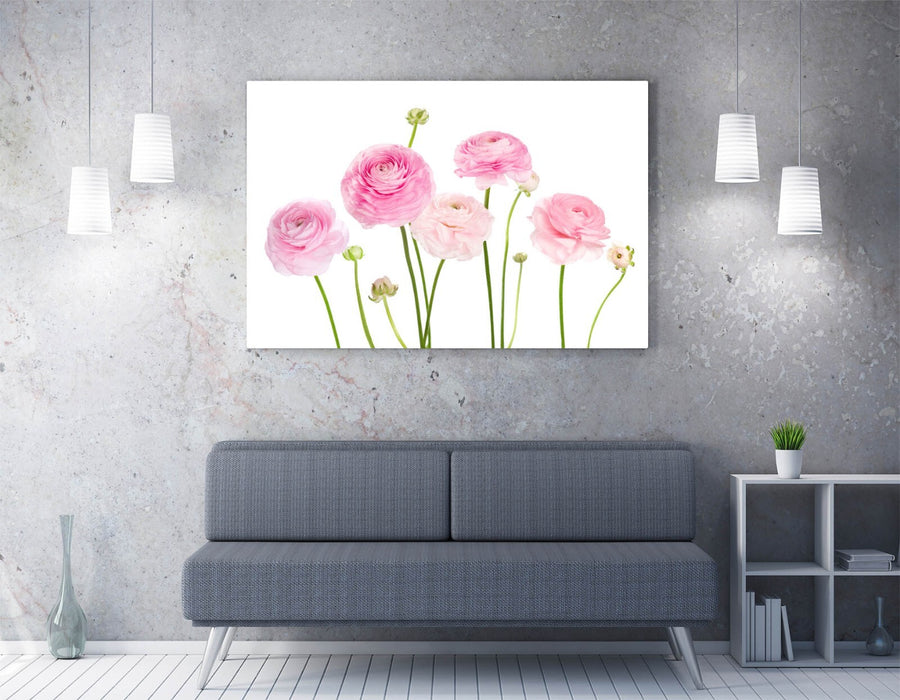 Pink Flower Canvas - Handmade Watercolor Wall Art | Vibrant Floral Canvas Print