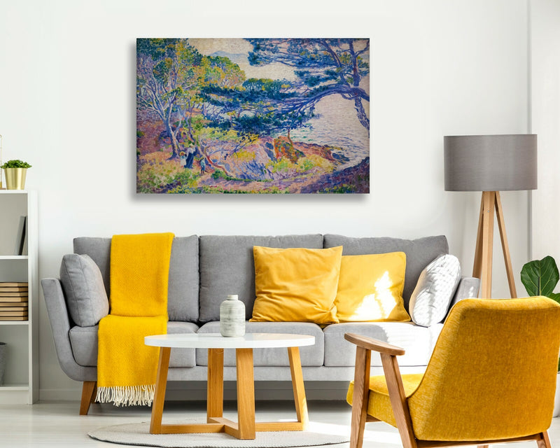 Canvas Wall Art – 'Henri Edmond Cross, Kap Layet' Framed Canvas Print Multi Colour Artwork, Ready to Hang