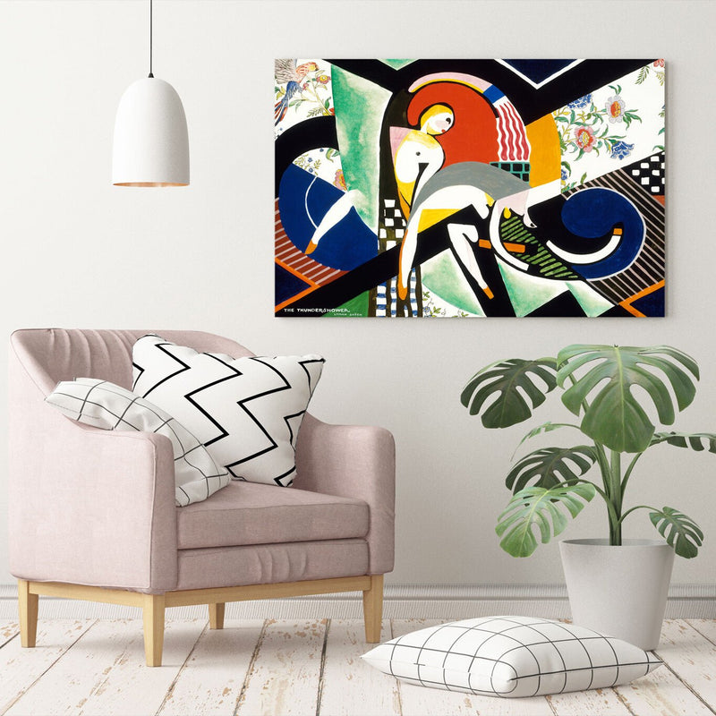 Abstract Canvas Wall Art – Thunder Storm Artwork | Framed Canvas Print Ready to Hang