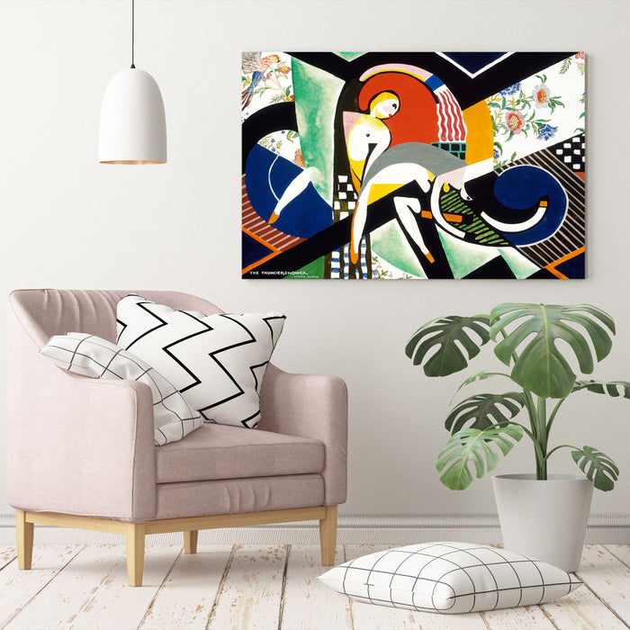 Abstract Canvas Wall Art – Thunder Storm Artwork | Framed Canvas Print Ready to Hang