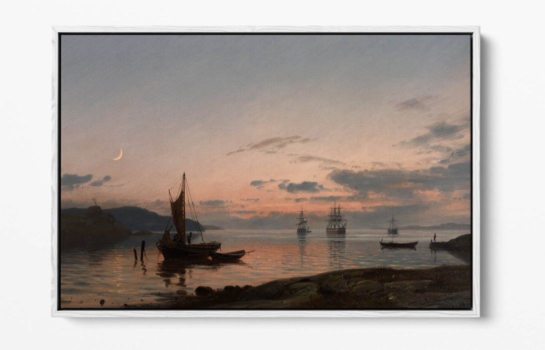 Canvas Wall Art - Amaldus Nielsen Evening Atmosphere | Float Effect Canvas Print
