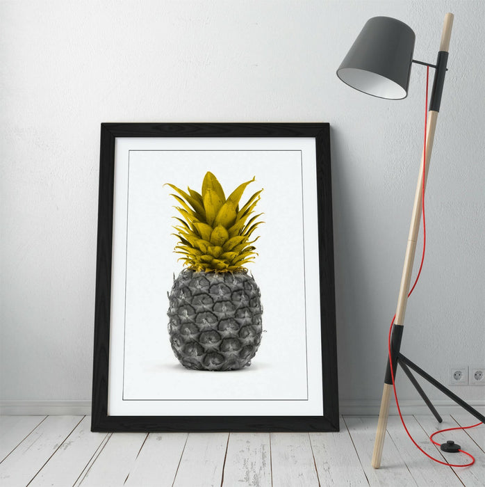 Mustard Pineapple Poster - Framed Wall Art Print Home Decor