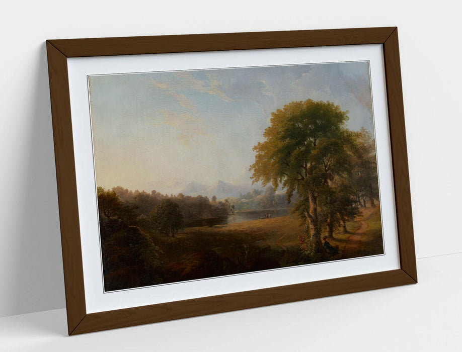 ROBERT S DUNCANSON, UNTITLED LANDSCAPE -FRAMED WALL ART PICTURE PRINT