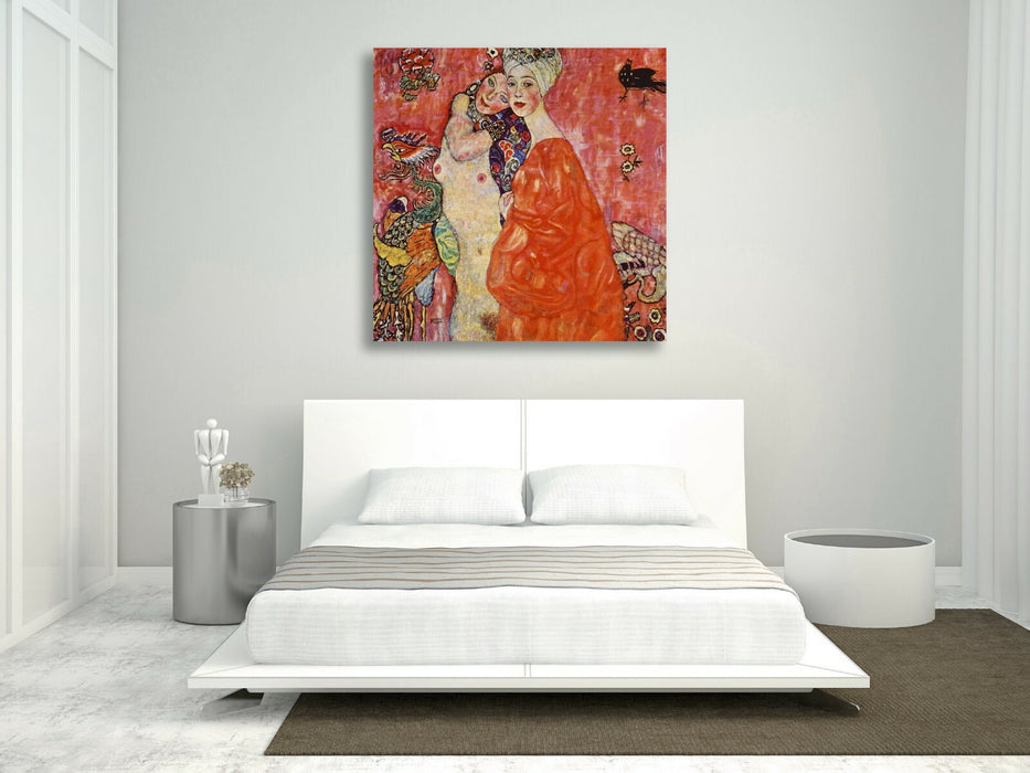 Gustav Klimt Girlfriends or Two Woman CANVAS WALL ART PICTURE PRINT PAINTING