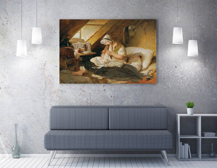 Canvas Wall Art - Peter Fendi Army Officer Widow Print | Premium Ready To Hang Artwork