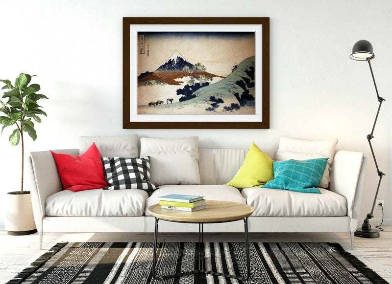 Framed Art Poster – Mount Fuji Artwork With Natural Wood Frame & Matte Paper Print